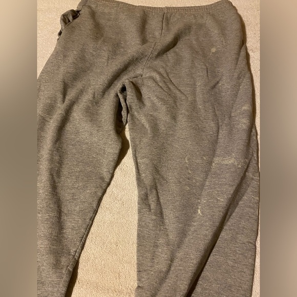 Hanes Premium Sweatpants Adult Medium Gray Paint Stained - Picture 4 of 6